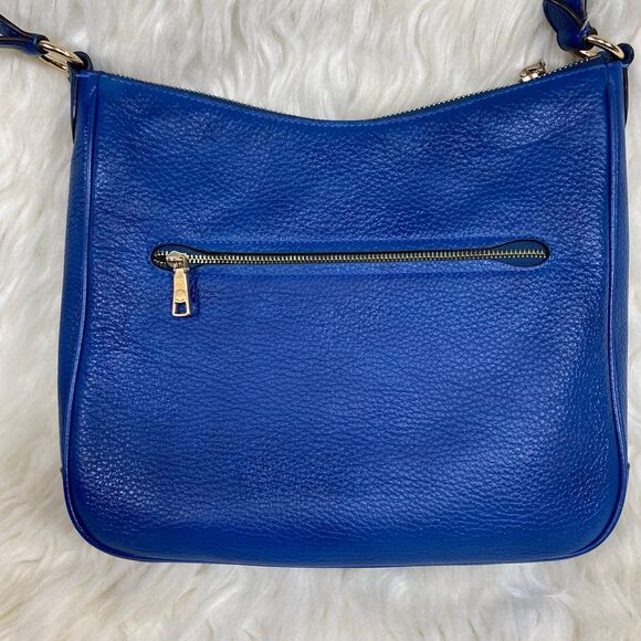 Coach Ellie File Bag in blue pebble leather - Picture 5 of 8
